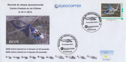 Enveloppe    FRANCE    EUROCOPTER    HELICOPTERE   Records  De  Vitesse   Ascensionnelle     MARIGNANE    2013 - Hélicoptères