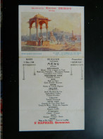 MENU  CARTE POSTALE PAQUEBOT SPHINX DES MESSAGERIES MARITIMES 15 MARS 1938   PUB ST RAPHAEL QUINQUINA LE CAIRE TOMBEAU - Menus