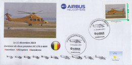 Enveloppe    FRANCE    AIRBUS    HELICOPTERS    Livraison  Des  2  Premiers  EC 175  à  NHV    MARIGNANE    2014 - Helicopters