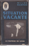 C1 Miles BURTON Situation Vacante EMPREINTE EO 1948 Arnold Merrion  PORT INCLUS FRANCE - Maîtrise Du Livre, La - L'empreinte Police
