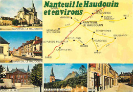 60 - Nanteuil Le Haudouin - Et Ses Environs - Multivues - Carte Géographique - CPM - Oblitération Ronde  - Voir Scans Re - Nanteuil-le-Haudouin