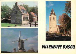 59 - Villeneuve D'Ascq - Multivues - Moulin à Vent - Automobiles - Flamme Postale - CPM - Voir Scans Recto-Verso - Villeneuve D'Ascq