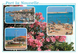 11 - Port La Nouvelle - Multivues - Scènes De Plage - Fleurs - Bateaux - CPM - Voir Scans Recto-Verso - Port La Nouvelle