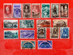 ITALIA°- 1953 - Annata Completa. 18 Valori. Solo I Commemorativi. USATI. - Full Years