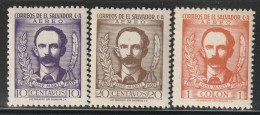 SALVADOR - P.A N°125/7 ** (1953) José Marti - El Salvador