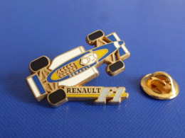 Pin's Arthus Bertrand - Renault F1 - Formule 1 - Voiture De Course (AD4) - Arthus Bertrand