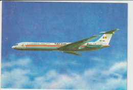 Vintage Pc Tarom Romanian Air Transport Il-62 Aircraft - 1946-....: Ere Moderne