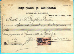 FATURA DOMINGOS M. CARDOSO - Covers & Documents