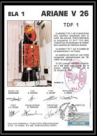 12107 Ariane V 26 Ela 1 1988 France Espace Signé Signed Autograph Espace Space Lettre Cover - Europa