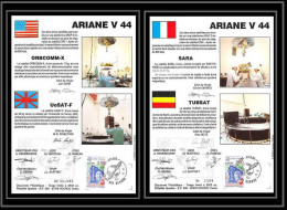 12127 Ariane V 44 1991 V Lot De 2 France Espace Signé Signed Autograph France Espace Espace Space Lettre Cover - Europe