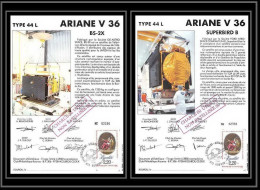 12118 Ariane 44l V 36 1990 Lot De 2 France Espace Signé Signed Autograph France Espace Espace Space Lettre Cover - Europa