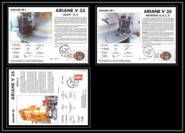 12117 Ariane 5 40l V 35 1990 Lot De 3 France Espace Signé Signed Autograph Espace Space Lettre Cover - Europa