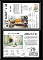 12104 Ariane V 20/21 1987 2eme Tir Sur Ela 2 Lot De 2 France Espace Signé Signed Autograph Espace Space Lettre Cover - Europa