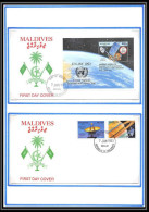 12053 2 Fdc (premier Jour) 1993 Space Year Landsat Maldives Espace (space Raumfahrt) Lettre (cover Briefe) - Azië