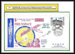 12067 Souscription Phil'espace Cosmos 1990 Le Cannet Ariane 5 Columbus Signé Lollini France Espace Space Lettre Cover - Europa