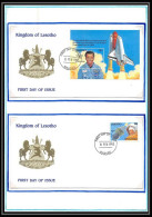 12046 2 Fdc (premier Jour) 1993 Space Year Lesotho Espace (space Raumfahrt) Lettre (cover Briefe) - Africa