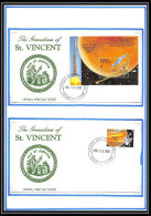 12052 2 Fdc (premier Jour) Voyager 2 Mars 1992 Grenadines Saint-Vincent Espace (space Raumfahrt) Lettre (cover Briefe) - América Del Norte