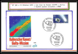 12032 Giotto Probe Halley's Comet Comete 1986 Allemagne (germany Bund) Espace (space Raumfahrt) Lettre (cover Briefe) - Europe