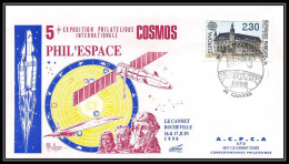 11991 France Cannes 1990 Cosmos Phil'Espace (space Raumfahrt) Lettre (cover Briefe) - Europe