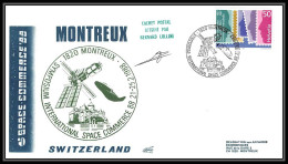 11961 Signé Lollini Space Commerce Montreux 1988 Suisse (Swiss) Espace Raumfahrt Lettre (cover Briefe) - Europe