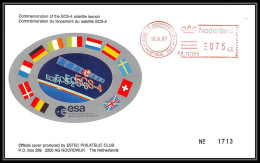 11962 Esc-4 Satellite Launch 1987 Pays-Bas (Netherlands) Espace (space Raumfahrt) Lettre (cover Briefe) - Europa