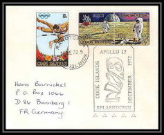 11805/ Espace (space Raumfahrt) Lettre (cover Briefe) 10/12/1972 Apollo 17 Splashdown Cook Islands - Oceanië