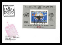 11391/ Espace (space Raumfahrt) Lettre (cover Briefe) Fdc Early Bird Pape Pope Paulo 6 Paraguay 19/11/1965 - Amérique Du Sud