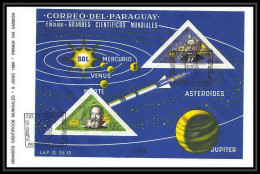 11369/ Espace (space) Lettre Cover Fdc Grandes Cientificos Mundiales Triangle Gallile Copernic Newton Paraguay 5/6/1965 - Zuid-Amerika