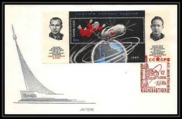 11240/ Espace (space) Lettre (cover) 12/4/1965 Voskhod 2 Bloc 37 Gagarine Gagarin Leonov Urss USSR - UdSSR