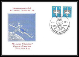 11143/ Espace (space Raumfahrt) Lettre Cover 12/4/1984 Gagarine Gagarin Allemagne (germany DDR) - Europa