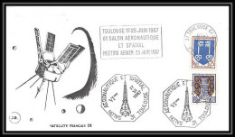 11065/ Espace (space Raumfahrt) Lettre (cover Briefe) 17/6/1967 Salon Aeronautique Et Spatial Toulouse France - Europa