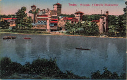 ITALIE - Torino - Villagio E Castella Medioevale - Colorisé - Bateau - Vue Sur Le Château - Carte Postale Ancienne - Andere Monumenten & Gebouwen
