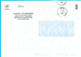 Enveloppe Service Cachet Manuel PIC Languedoc Aéroport Montpellier 34 Mauguio - Documents De La Poste