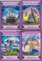 Guinea 11007-11010 (complete. Issue) Unmounted Mint / Never Hinged 2015 Lighthouses Out All World - Guinea (1958-...)