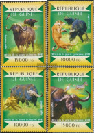 Guinea 10942-10945 (complete. Issue) Unmounted Mint / Never Hinged 2015 Büffel - Guinée (1958-...)
