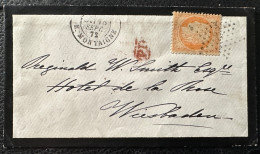 Superbe. Enveloppe Faire Part De Décès N38 Paris-Wiesbaden (Hesse). Cote Maury 225€ - 1870 Belagerung Von Paris