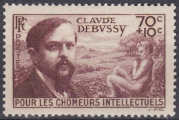 France 1940 N° 462 NMH Pour Les Chômeurs Intellectuels Claude Debussy (H20) - Nuevos