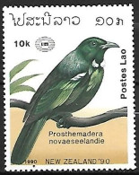 Laos - MNH ** 1990 :  Tui  -  Prosthemadera Novaeseelandiae - Pájaros Cantores (Passeri)