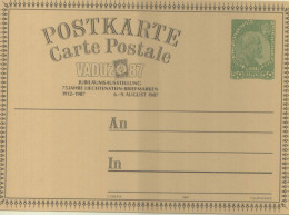Postzegels > Europa > Liechtenstein > Postwaardestukken Briefkaart 50 Rappen Groen 1987 (16762) - Enteros Postales