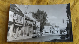 CPSM LA FERTE SAINT AUBIN LOIRET 45 LA GRANDE RUE AUTO VOITURE ARONDE TUBE AU LOIN ED VALOIRE - La Ferte Saint Aubin