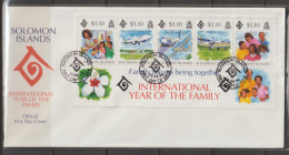 Solomon Islands 1994 International Year Of The Family S/S FDC - Solomon Islands (1978-...)