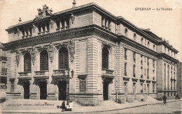 FRANCE - Epernay - Vue Sur Le Théâtre - J Bourgogne - Editeur Château Thierry - Animé - Carte Postale Ancienne - Epernay