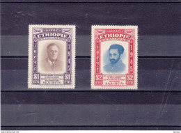 ETHIOPIE 1947 ROOSEVELT Yvert PA  21-22, Michel 233-234 NEUF* MH - Etiopia