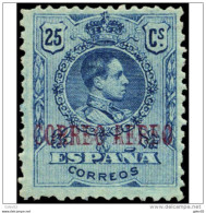 ES294SASF-L4243TESPAEREO.España.Spain. Espagne.REY ALFONSO Xlll.MEDALLON .AEREO.1920.(Ed 294N**)  S/  Charnela - Unused Stamps
