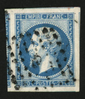 20c (n°14) Avec 4 Marges Exceptionnelles (5 Voisins). Signé SCHELLER. Superbe. - 1853-1860 Napoleone III