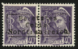 GUERRE - COUDEKERQUE : 40c (n°8) Neuf * (oblitération COUDEKERQUE Partielle Au Verso).  Cote 650€. Signé BRUN. Superbe. - Guerre (timbres De)