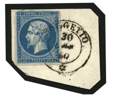 COMTE De NICE - POGETTO (PUGET - THENIERS) : FRANCE 20c (n°14) Pd Obl. Cachet Sarde POGETTO Sur Fragment. Certificat (19 - 1849-1876: Classic Period