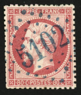 TULSCHA : 80c CERES (n°57) Obl. GC 5102 En Bleu. Superbe. - 1849-1876: Klassik