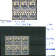 TOGO : Bloc De 6 Du 20pf Type II (n°35A) Avec 2 Ex. Avec O Larges Et 4 Ex. Avec O étroits Dont 1 TOGO Large Neuf **. Ens - Autres & Non Classés