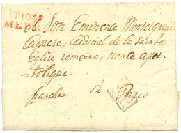 1807  P.103.P MEURS En Rouge Sur Lettre Pour PARIS. RARE. TB. - 1792-1815: Veroverde Departementen